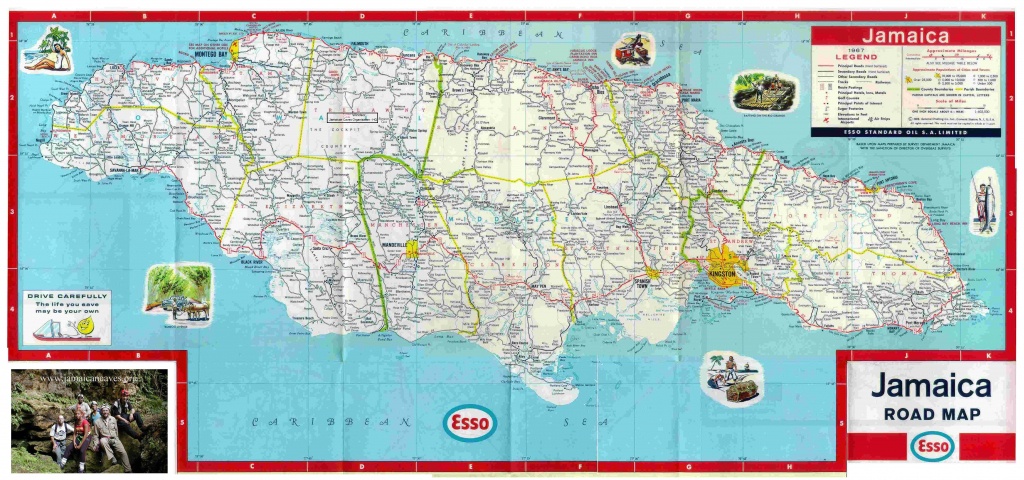 Jamaica Road Map, Free Jamaican Road Maps Online - Free Printable Map Of Jamaica