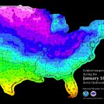 January 1985 Record Breaking Cold   Florida Temp Map