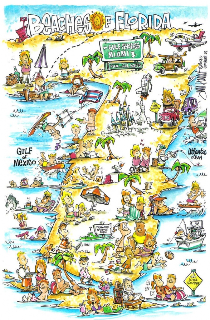 Jim Hunt&amp;#039;s Map Of The Beaches Of Florida..i Want To See More - Panama Beach Florida Map