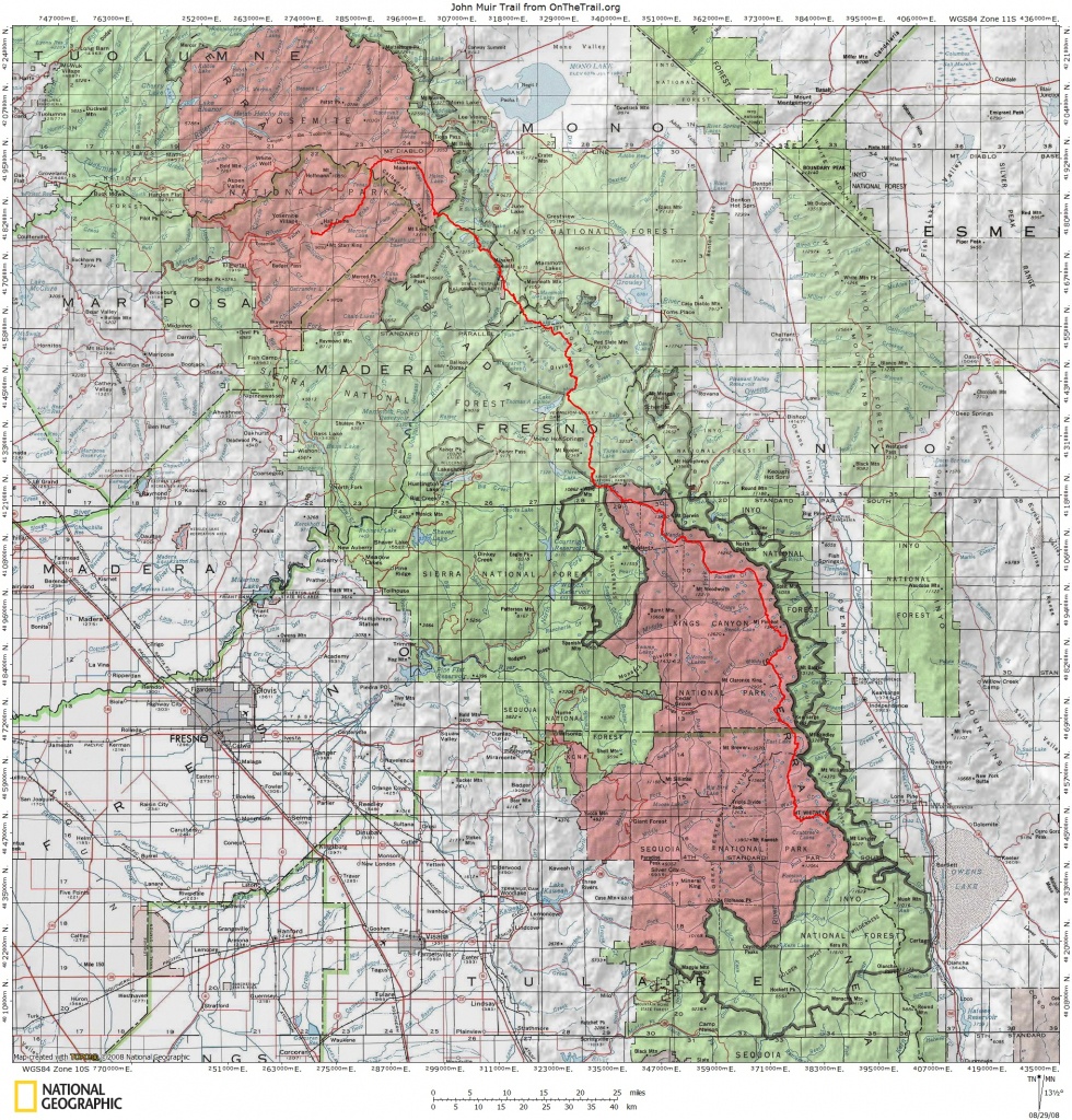 Jmt Topo Maps | Onthetrail - On The Trail Guide To The Outdoors - Printable Topographic Maps Free