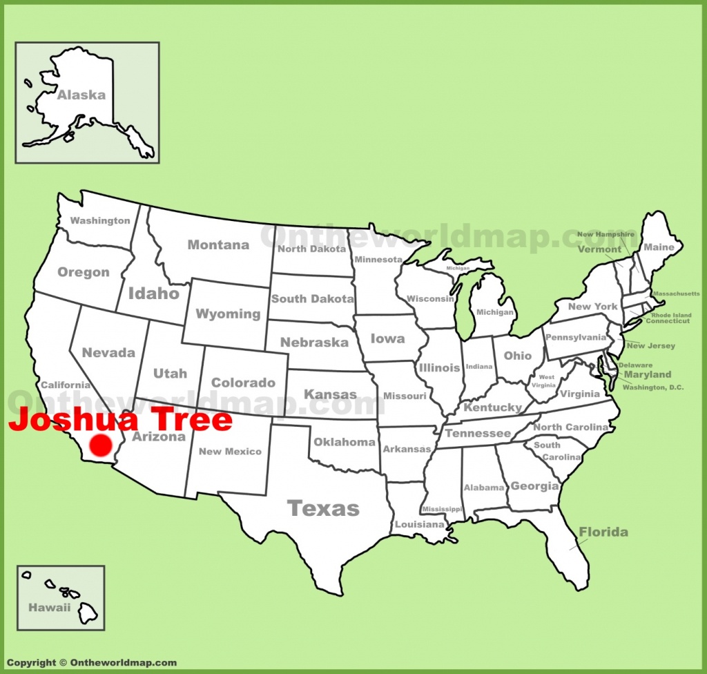 Joshua Tree Maps | Usa | Maps Of Joshua Tree National Park - Texas Tree Map