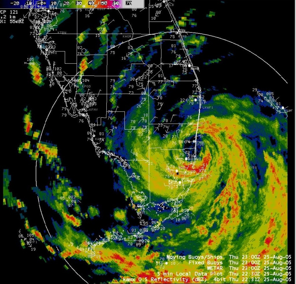 Katrina - South Florida Weather Map
