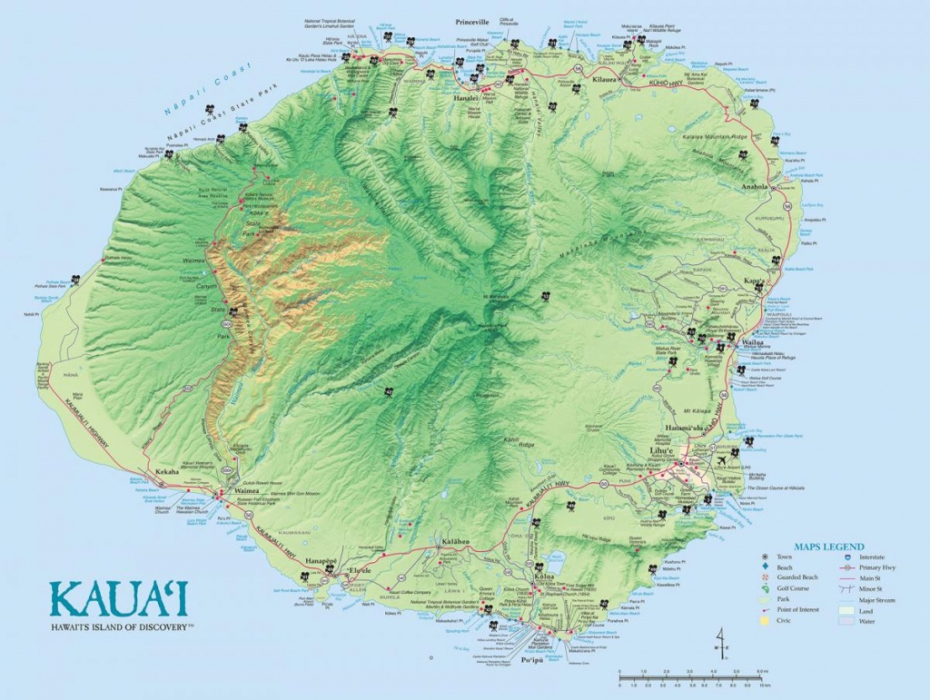 Kauai Island Maps &amp;amp; Geography | Go Hawaii - Printable Map Of Kauai