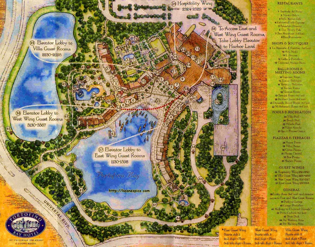 Keane&amp;#039;s Picture Web Site - Map Of The Portofino Bay Resort At - Portofino Florida Map