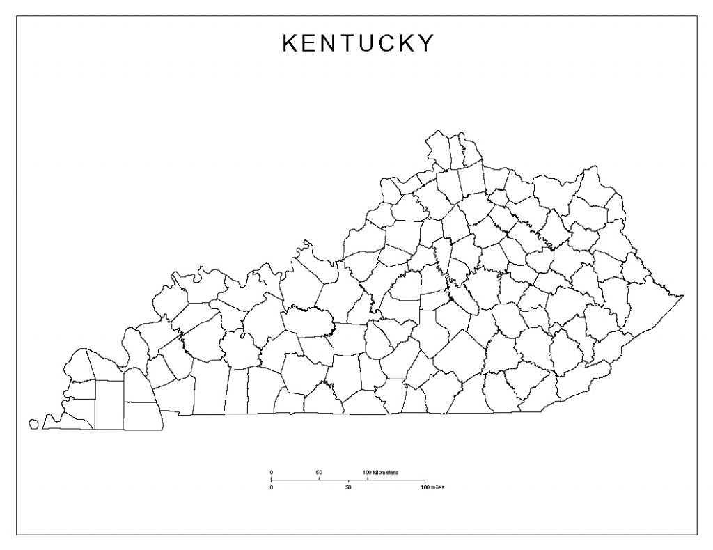 Kentucky Blank Map - Printable County Maps