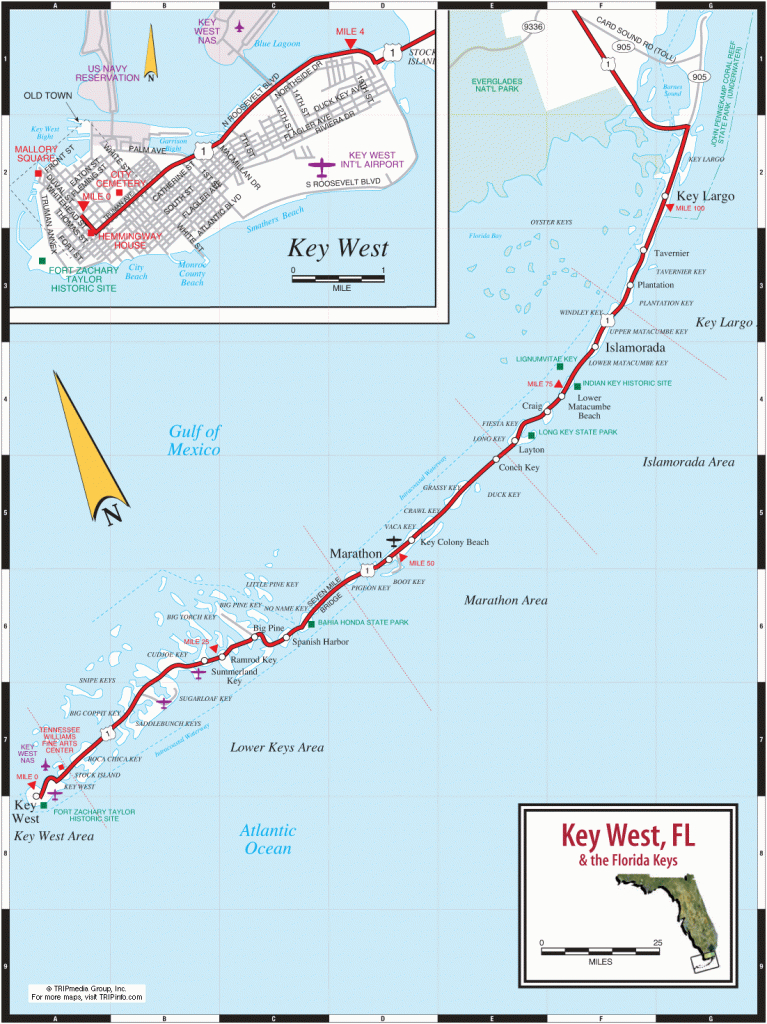 Key West Florida Keys Road Map Florida Travel Key West Florida Long Key Florida Map 