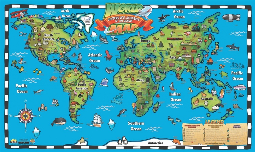 Kids 1 Children S Map Of The World 7 - World Wide Maps - Children&amp;#039;s Map Of The World Printable