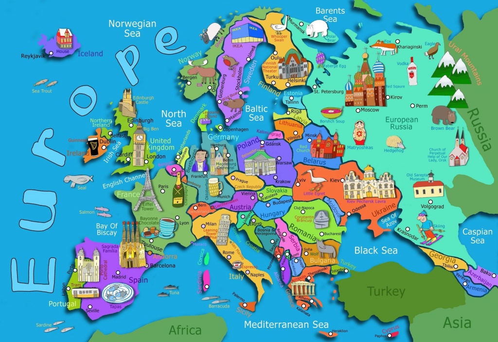 Kids Map Of Europe Maps Com In For Printable Asia 7 - World Wide Maps - Printable Map Of Asia For Kids