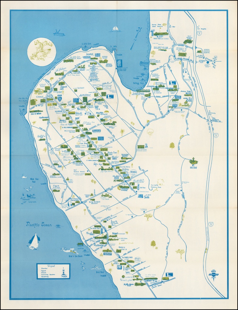 La Jolla &amp;quot;the Jewel&amp;quot; - Barry Lawrence Ruderman Antique Maps Inc. - La Jolla California Map