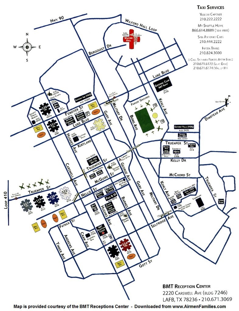 Lackland Air Force Base (Afb) - Maplets - Lackland Texas Map