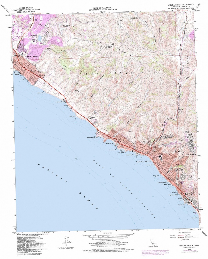Laguna Beach Topographic Map, Ca - Usgs Topo Quad 33117E7 - Laguna Beach California Map