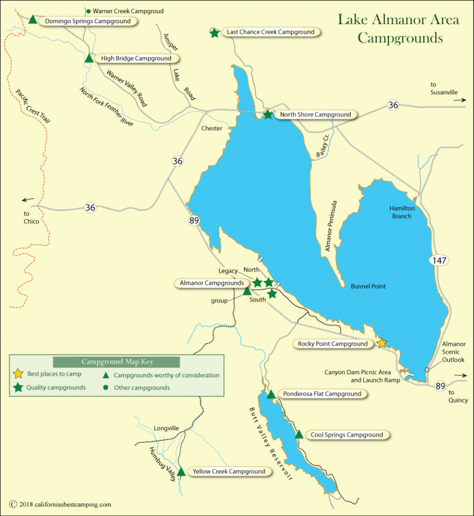 Lake Almanor Area Campground Map - California&amp;#039;s Best Camping - Map Of Northern California Campgrounds