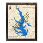 Lake Conroe, Texas 3D Wooden Map | Framed Topographic Wood Chart   Map Of Lake Conroe Texas