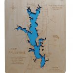 Lake Palestine, Texas   Wood Laser Cut Map In 2019 | Lake Palestine   Palestine Texas Map