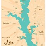 Lake Palestine Tx Map Art Print | Etsy   Palestine Texas Map