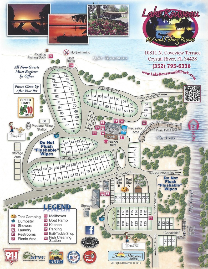 Lake Rousseau Rv Park - Florida Camping Map