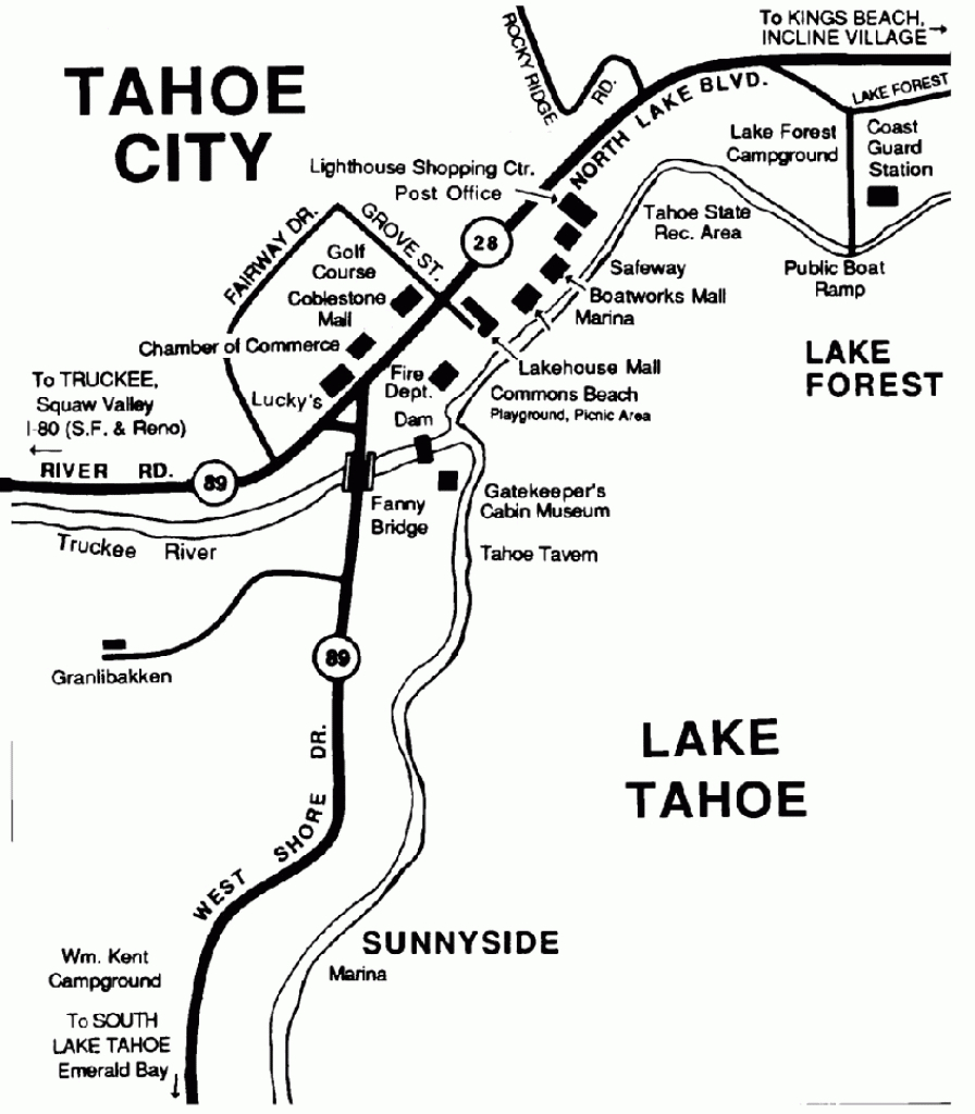 Lake Tahoe Area Maps | Detailed Lake Tahoe Area Mapregion - South Lake Tahoe California Map