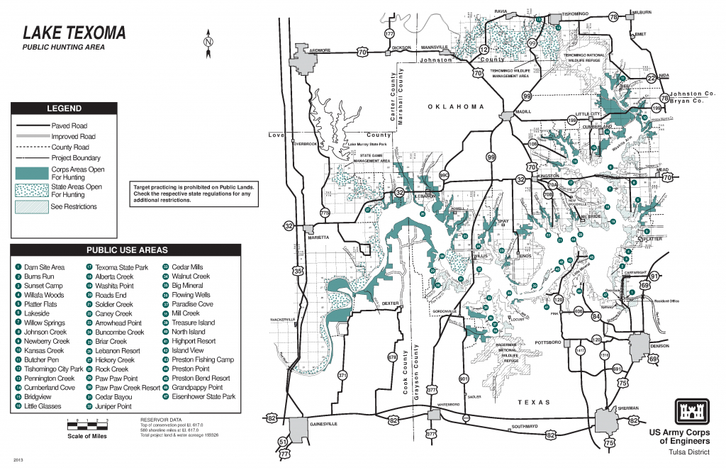 Lake Texoma: Public Hunting Area - Maps - Usace Digital Library - Texas Public Hunting Map