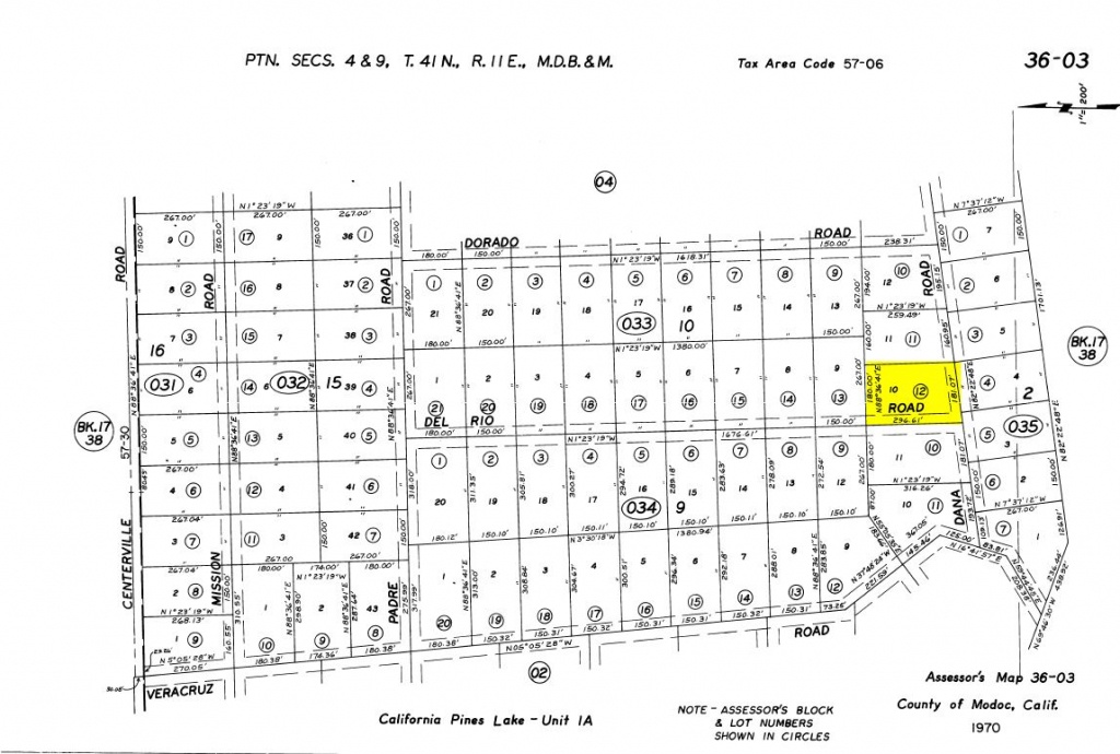 Land Rush Now | Land For Sale In California Pines – Dana Rd. Lake - California Parcel Map