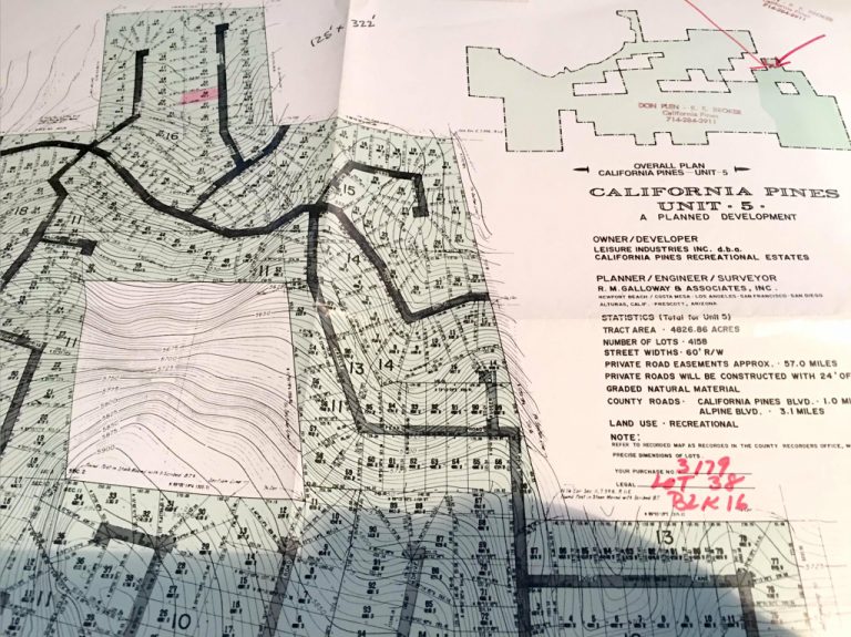 Land Rush Now | Plat Map - California Pines Parcel Map | Printable Maps