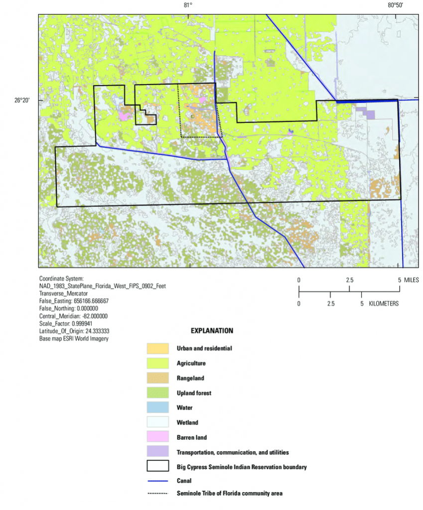 Land Use In The Big Cypress Seminole Indian Reservation, Florida - Florida Land Use Map