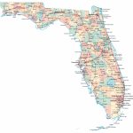 Large Administrative Map Of Florida State With Roads, Highways And   Large Map Of Florida