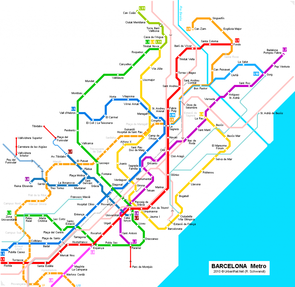 Large Barcelona Maps For Free Download And Print | High-Resolution - Barcelona Metro Map Printable