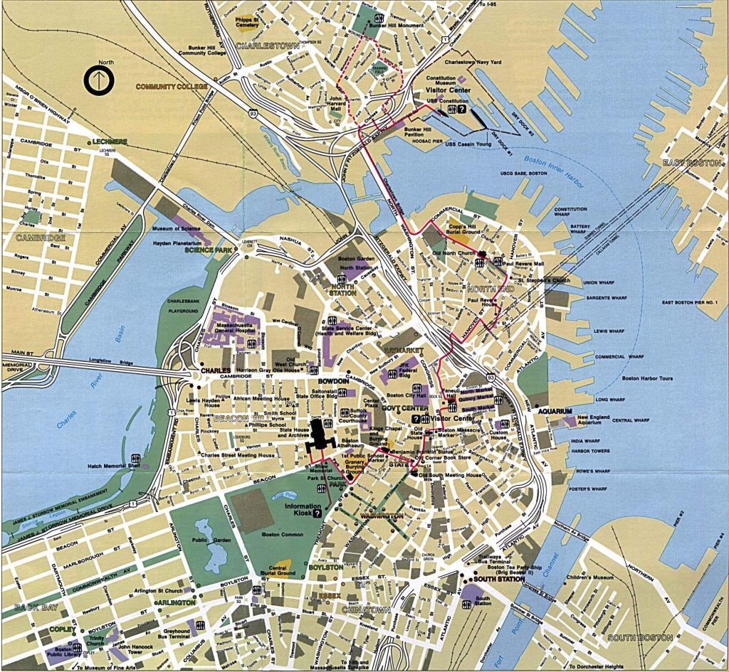 Large Boston Maps For Free Download And Print | High-Resolution And - Boston City Map Printable