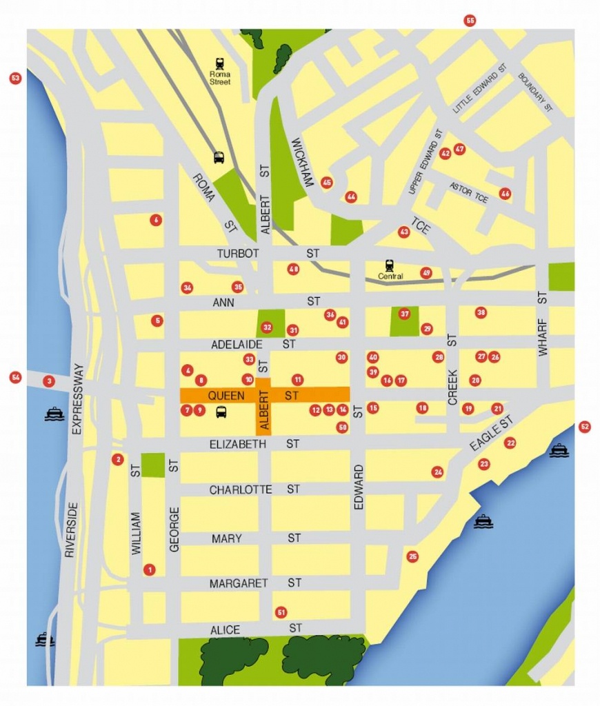 Large Brisbane Maps For Free Download And Print High Resolution Brisbane Cbd Map Printable 