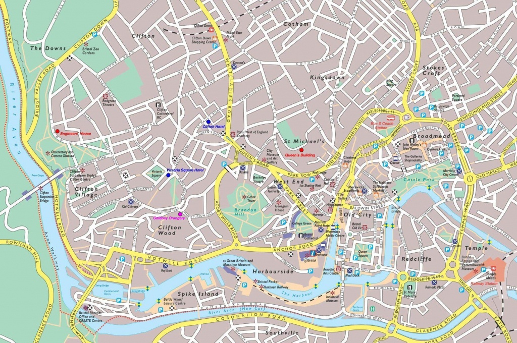 Large Bristol Maps For Free Download And Print | High-Resolution And - Bristol City Centre Map Printable