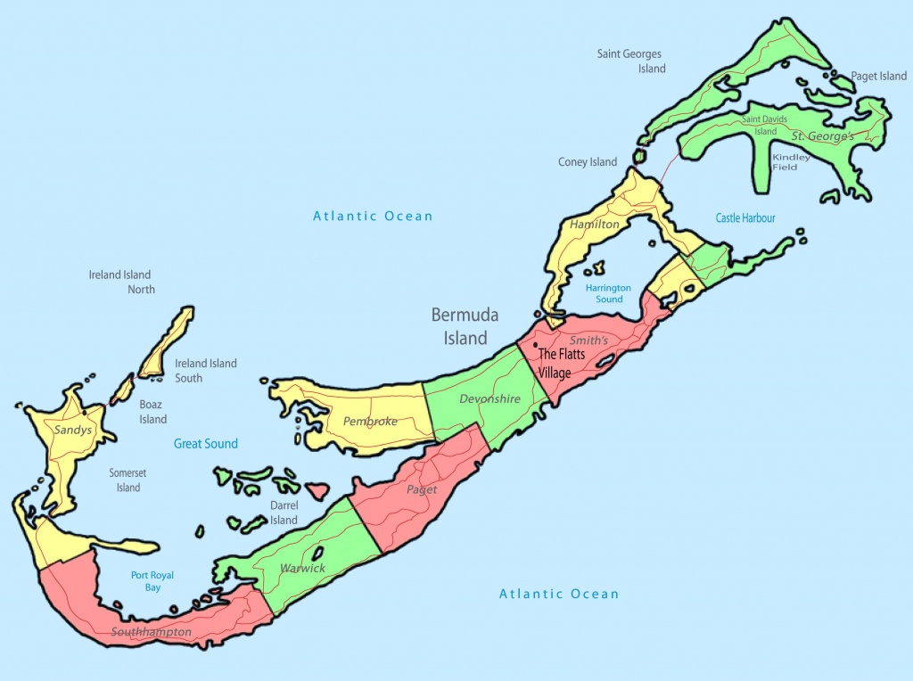Large Detailed Administrative Map Of Bermuda. Bermuda Large Detailed - Printable Map Of Bermuda