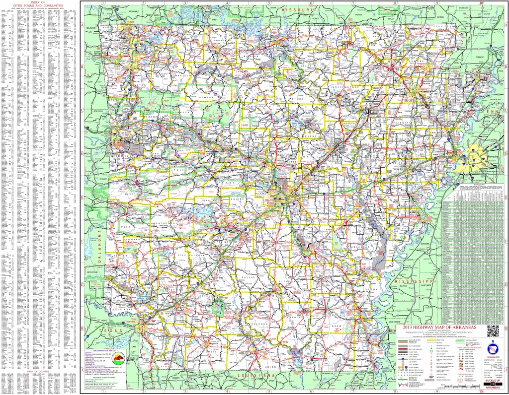 Large Detailed Map Of Arkansas With Cities And Towns - Arkansas Road Map Printable
