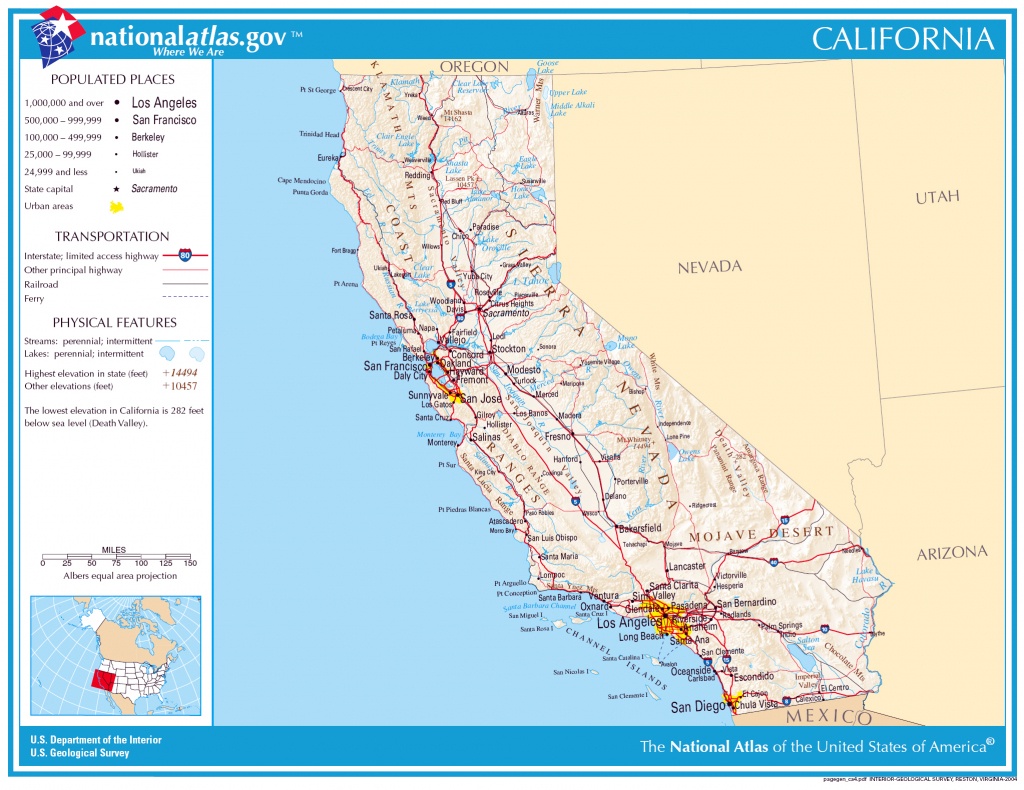 Large Detailed Map Of California State. California State Large - Detailed Map California