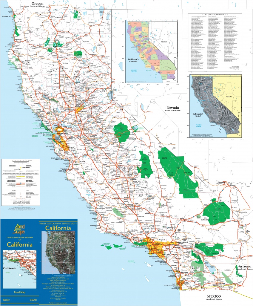 Large Detailed Map Of California With Cities And Towns - Show Me A Map Of California