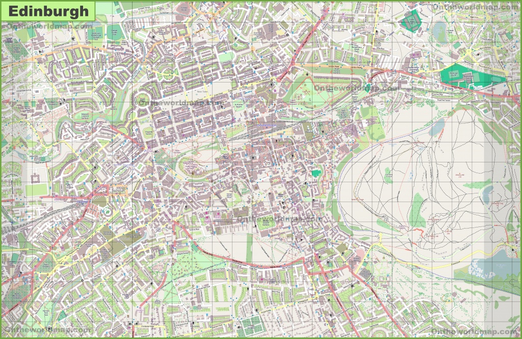 Large Detailed Map Of Edinburgh - Printable Map Of Edinburgh