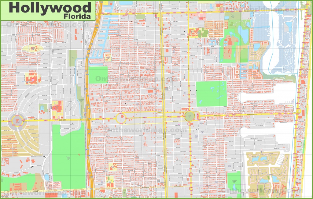 Large Detailed Map Of Hollywood (Florida) - Google Maps Hollywood Florida