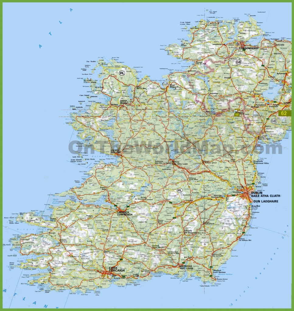 Large Detailed Map Of Ireland With Cities And Towns - Free Printable Map Of Ireland