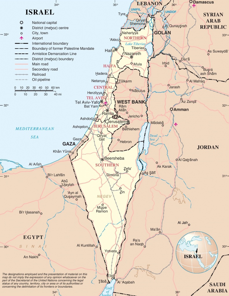 Large Detailed Map Of Israel - Printable Map Of Israel Today