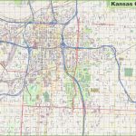 Large Detailed Map Of Kansas City   Printable Kansas Map With Cities