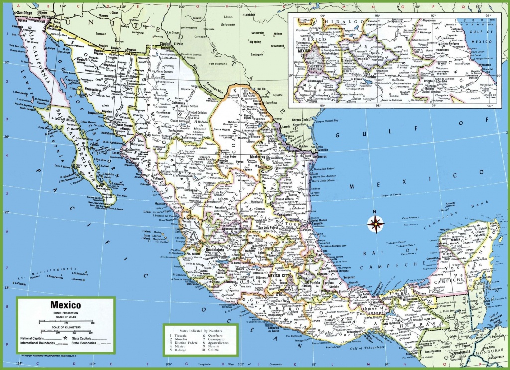 Large Detailed Map Of Mexico With Cities And Towns | Mexico | Map - Printable Map Of Mexico City