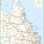 Large Detailed Map Of Queensland With Cities And Towns   Printable Map Of Queensland