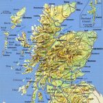 Large Detailed Map Of Scotland With Relief, Roads, Major Cities And   Printable Road Map Of Scotland