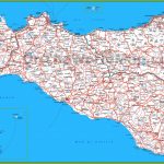 Large Detailed Map Of Sicily With Cities And Towns   Printable Map Of Sicily