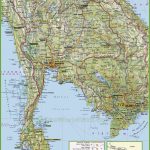 Large Detailed Map Of Thailand With Cities And Towns   Printable Map Of Thailand