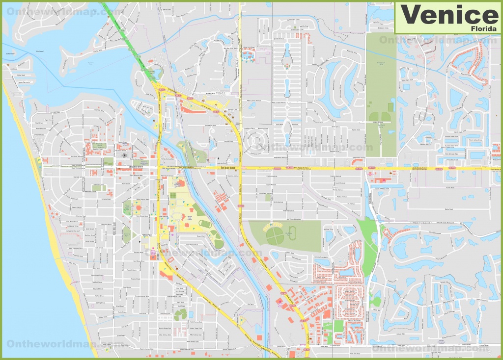 Large Detailed Map Of Venice (Florida) - Detailed Road Map Of Florida