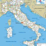 Large Detailed Road Map Of Italy With All Cities And Airports   Printable Map Of Italy