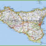 Large Detailed Road Map Of Sicily   Printable Map Of Sicily