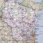 Large Detailed Roads And Highways Map Of Wisconsin State With All   Printable Map Of Wisconsin Cities
