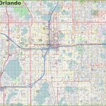 Large Detailed Street Map Of Orlando   Map Of Orlando Florida Area