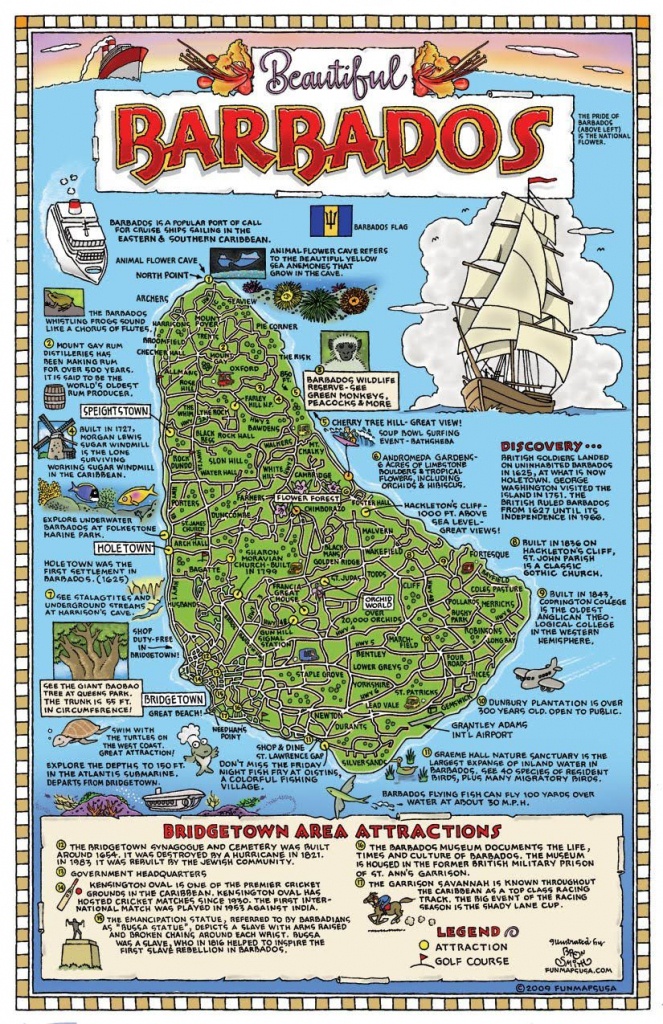 Large Detailed Tourist Map Of Barbados. Barbados Large Detailed - Printable Map Of Barbados